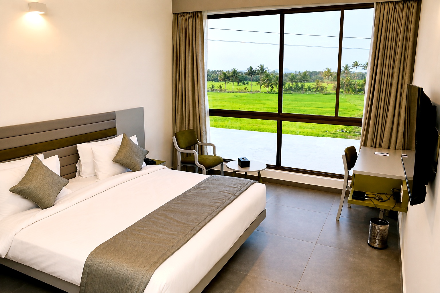 Room interior at Hotel Four Meadows, Mysore